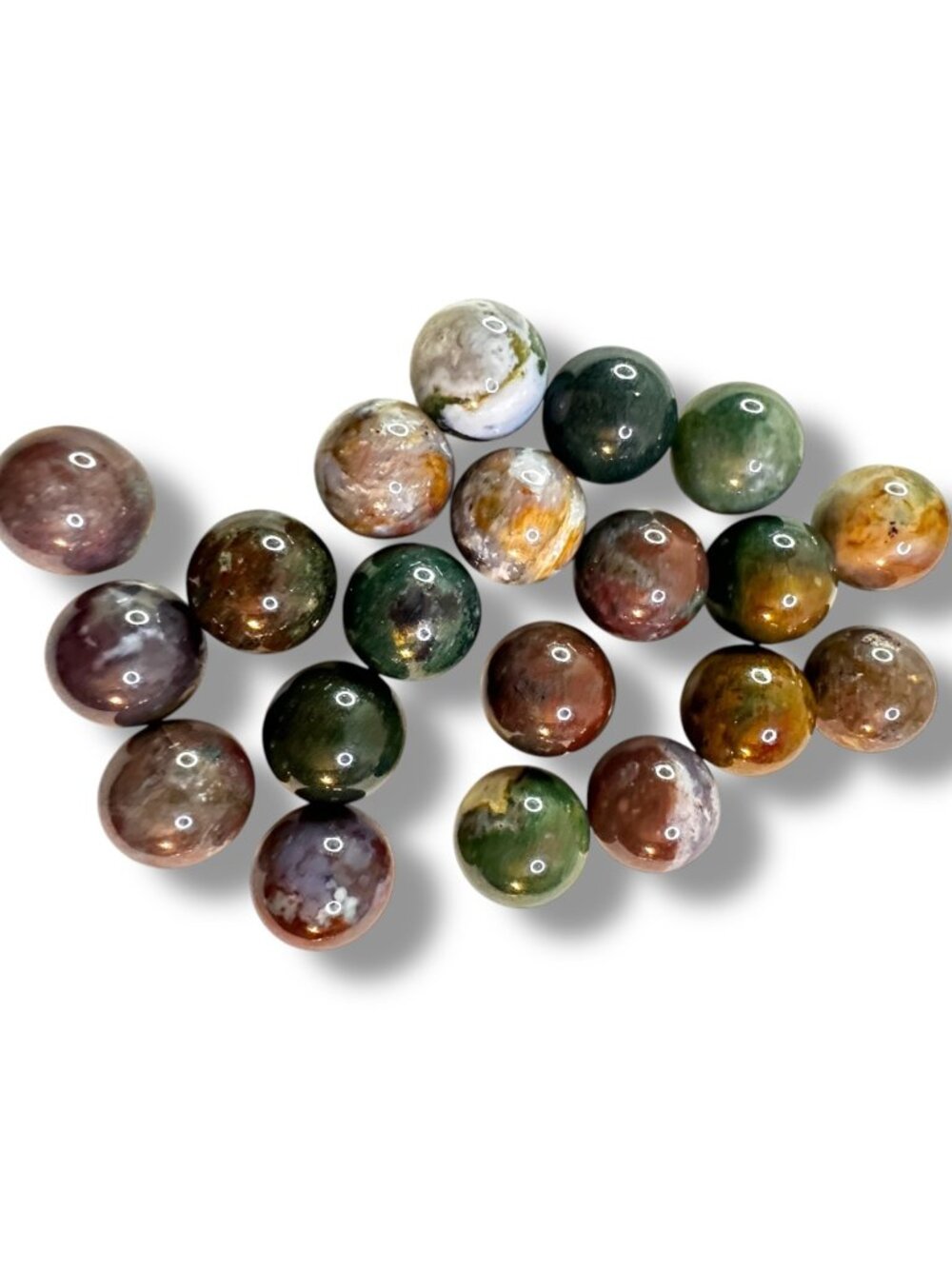 Natural Polished Multi-Color Agate Sphere Collcetion12mm 125g Meditation Relax